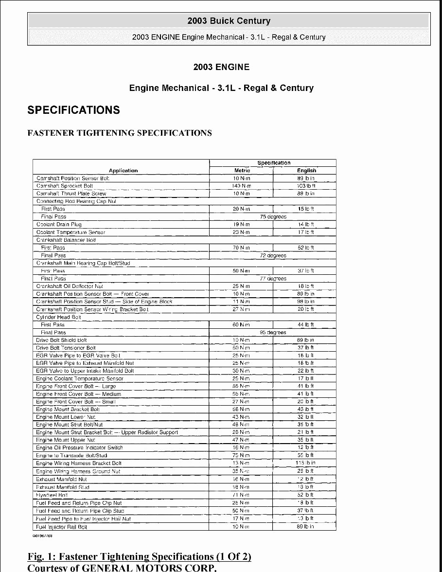 2000 Buick Century Service & Repair Manual preview img 1