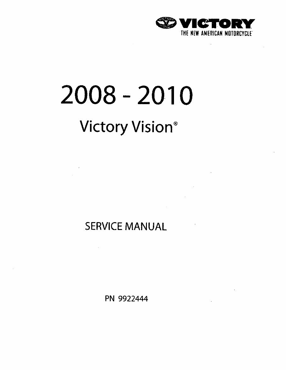 2008-2010 Victory Vision Service manual preview img 1