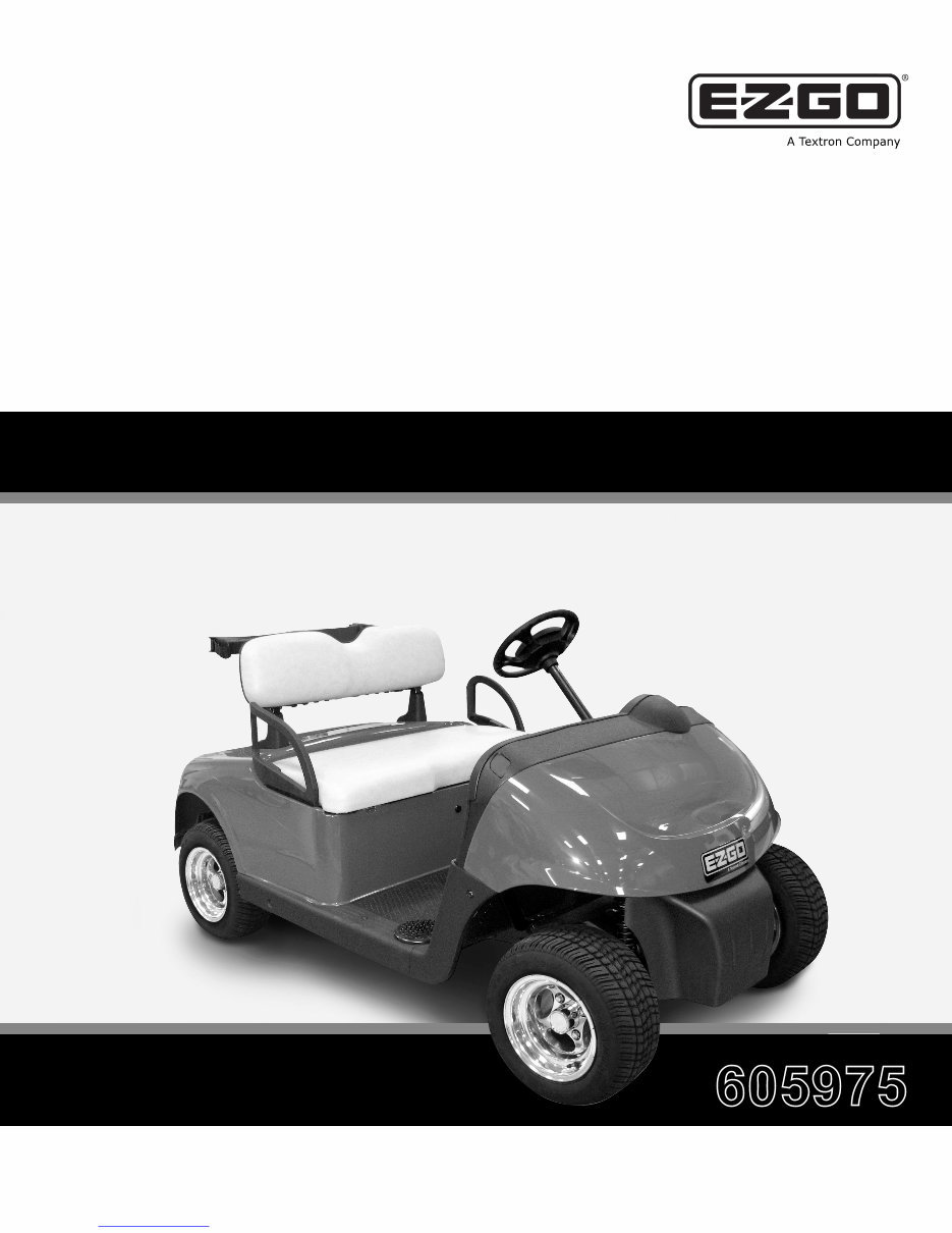 2008-2012 EZGO RXV Electric Golf Cars Service & Repair Manual preview img 1