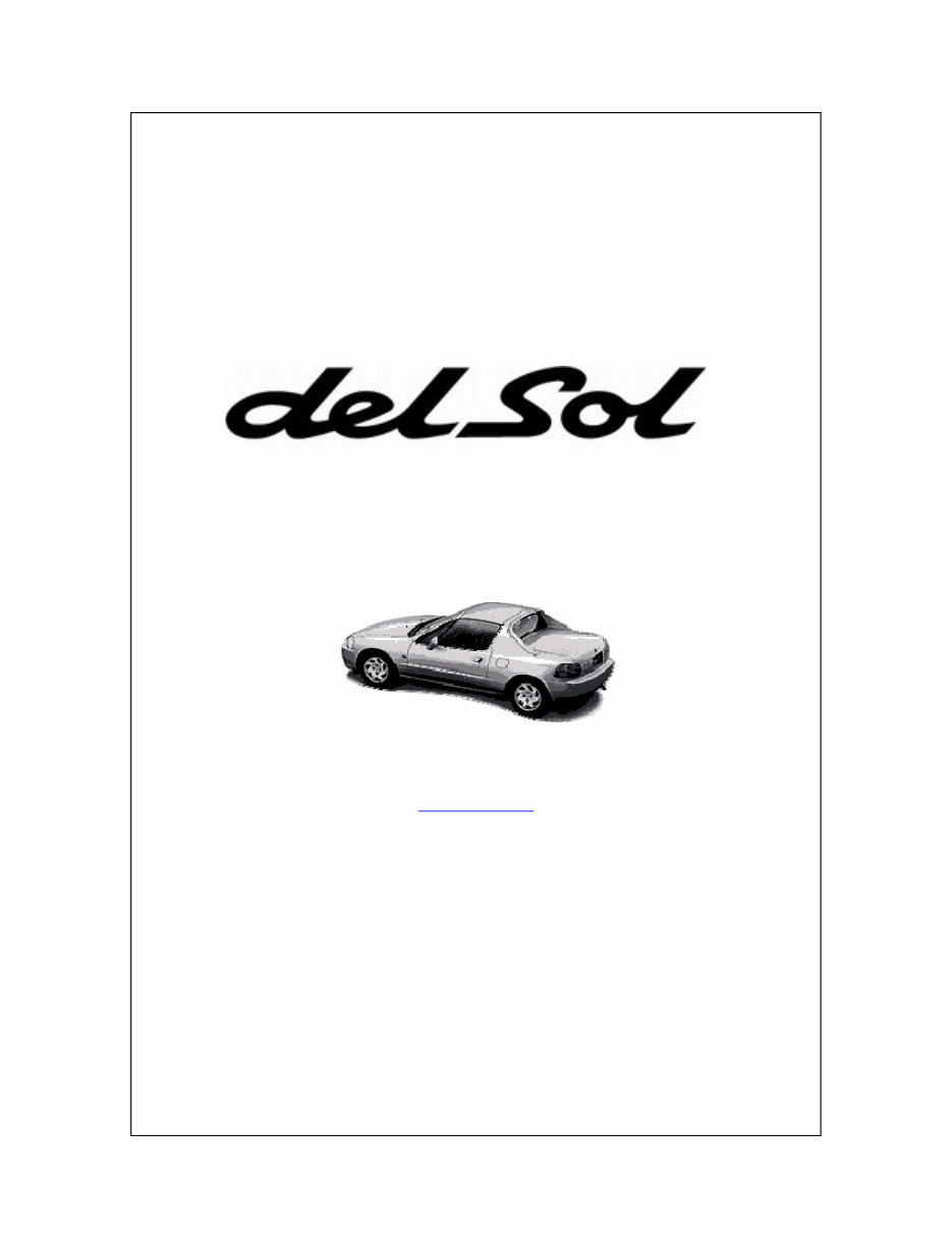 1993-1997 Honda Delsol Service & Repair Manual preview img 1