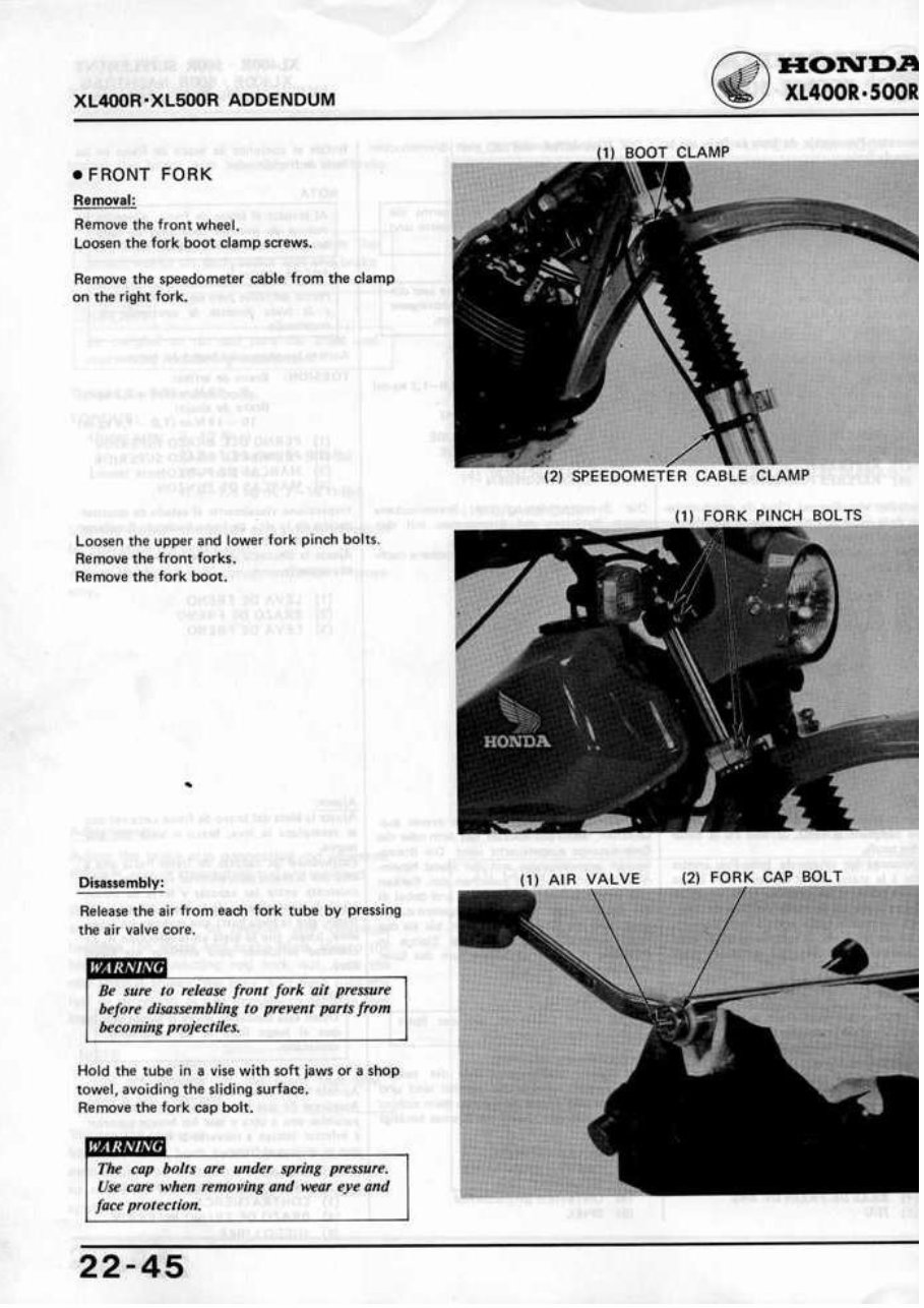 1982 HONDA XL400R & XL500R Service Repair Manual !!! preview img 1