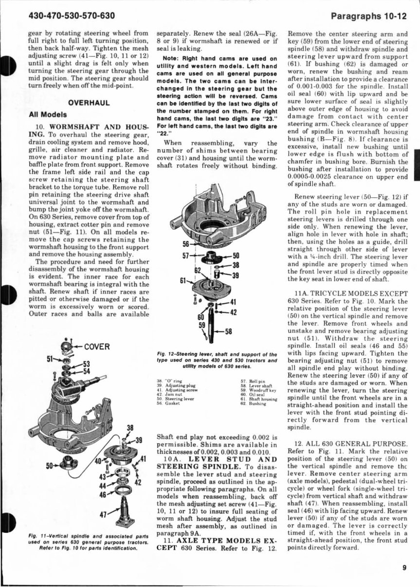 1956-1960 Case 430, 440, 470, 530, 540, 570, 630, 640 Tractor Service & Repair Manual preview img 9