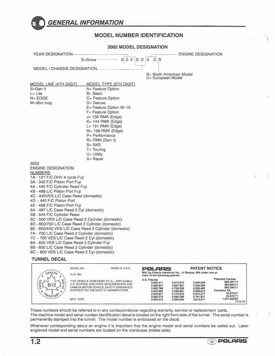 2002 POLARIS INDY 600 XC SP EDGE Factory Service & Work Shop Manual preview img 9