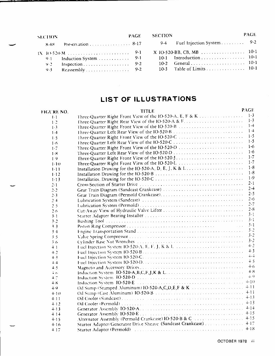 Continental IO-520 aircraft engine overhaul manual preview img 5