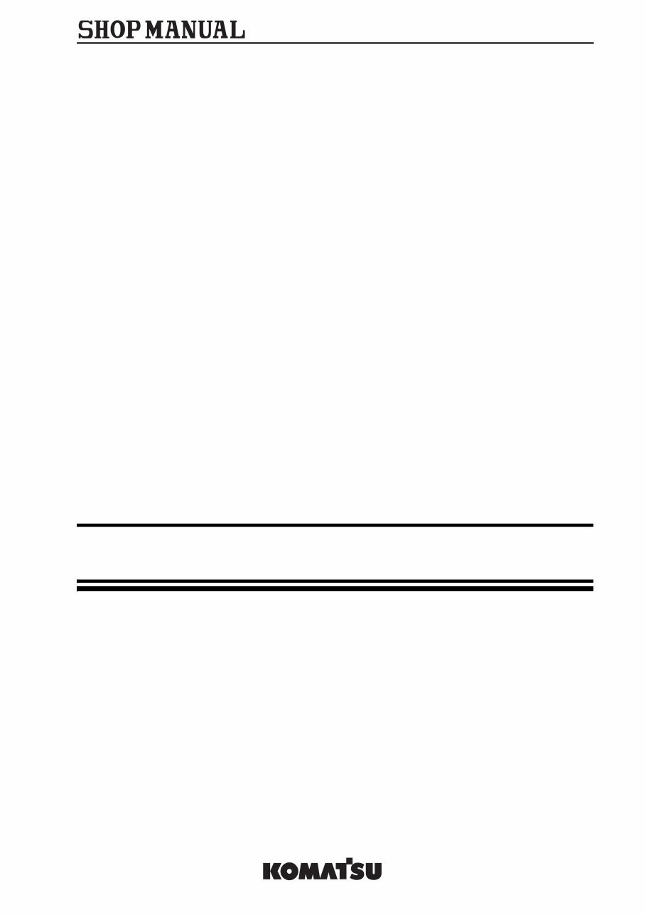 KOMATSU D61EX-15, D61PX-15 BULLDOZER Service Shop Repair Manual preview img 3