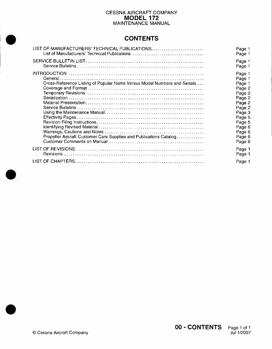 Cessna 172 1996 up service manual 172RMM preview img 5