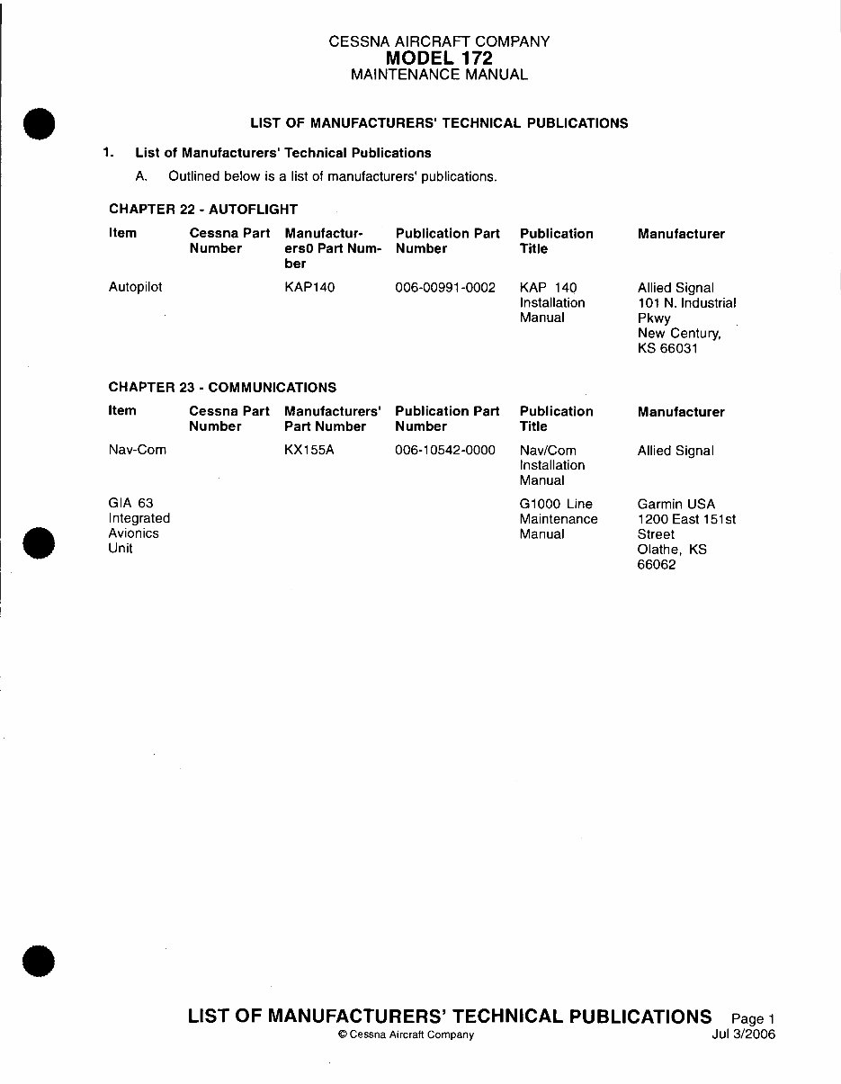 Cessna 172 1996 up service manual 172RMM preview img 6