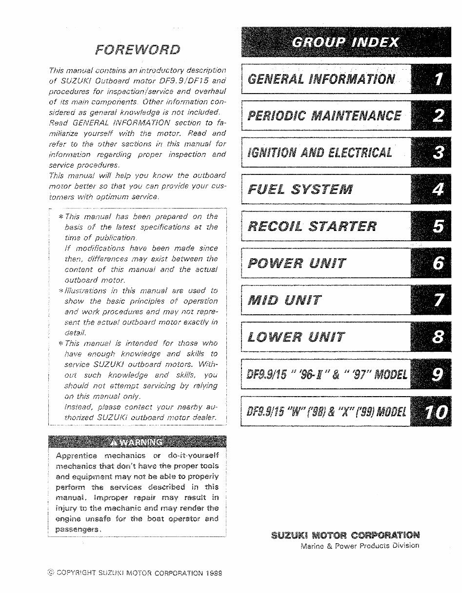 1996-2002 SUZUKI DF9.9 15 4-STROKE OUTBOARDS preview img 2