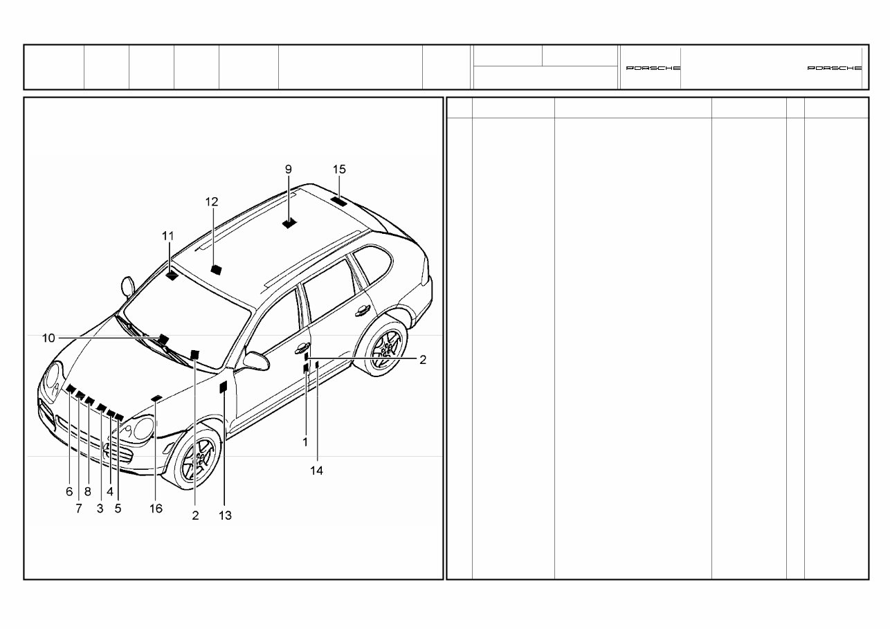 PORSCHE CAYENNE Replacement Parts Manual 2003-2006 preview img 3
