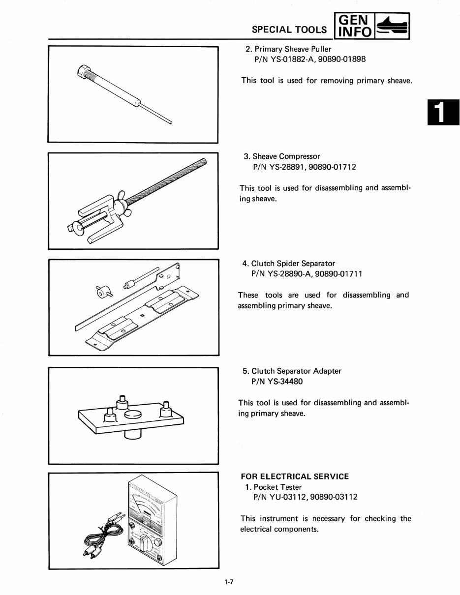 1990 Yamaha Ovation LE (Elec. Start) Service & Repair Manual preview img 10