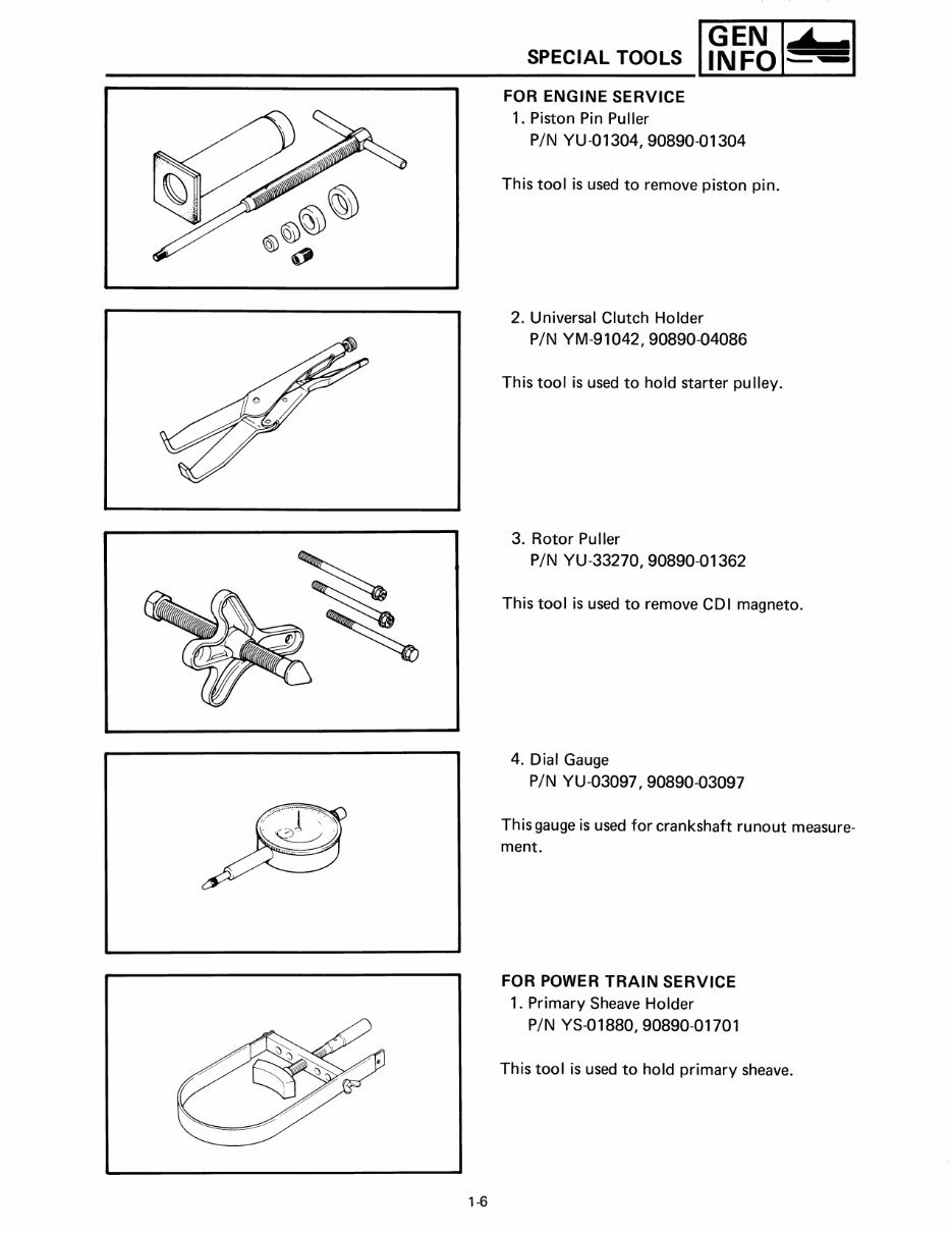 1990 Yamaha Ovation LE (Elec. Start) Service & Repair Manual preview img 9