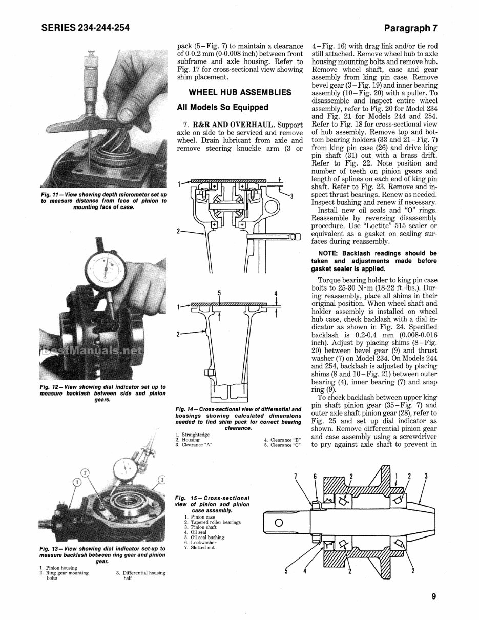 IH International Harvester 234, Hydro 234, 244, 254 Tractor Service & Repair Workshop Manual preview img 10