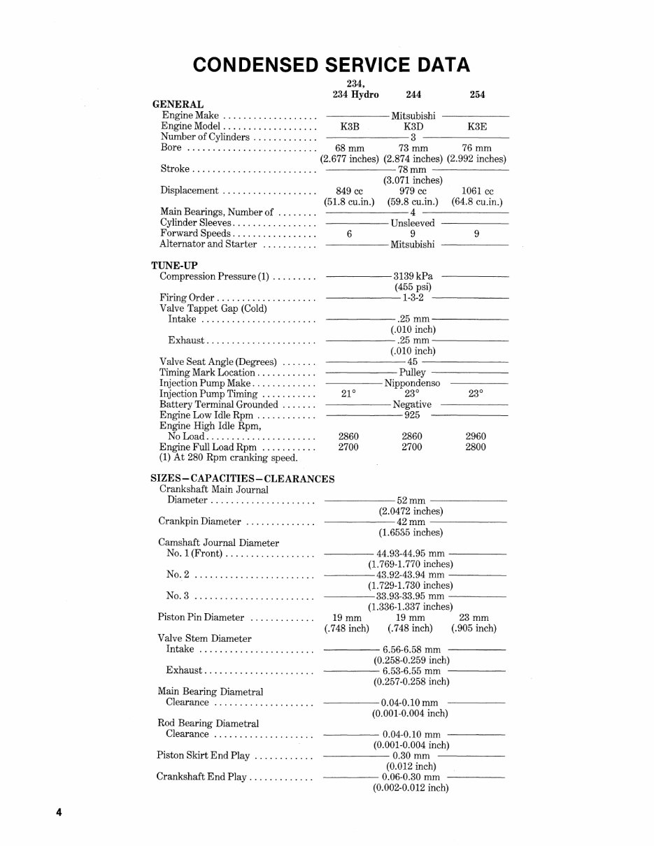 IH International Harvester 234, Hydro 234, 244, 254 Tractor Service & Repair Workshop Manual preview img 5
