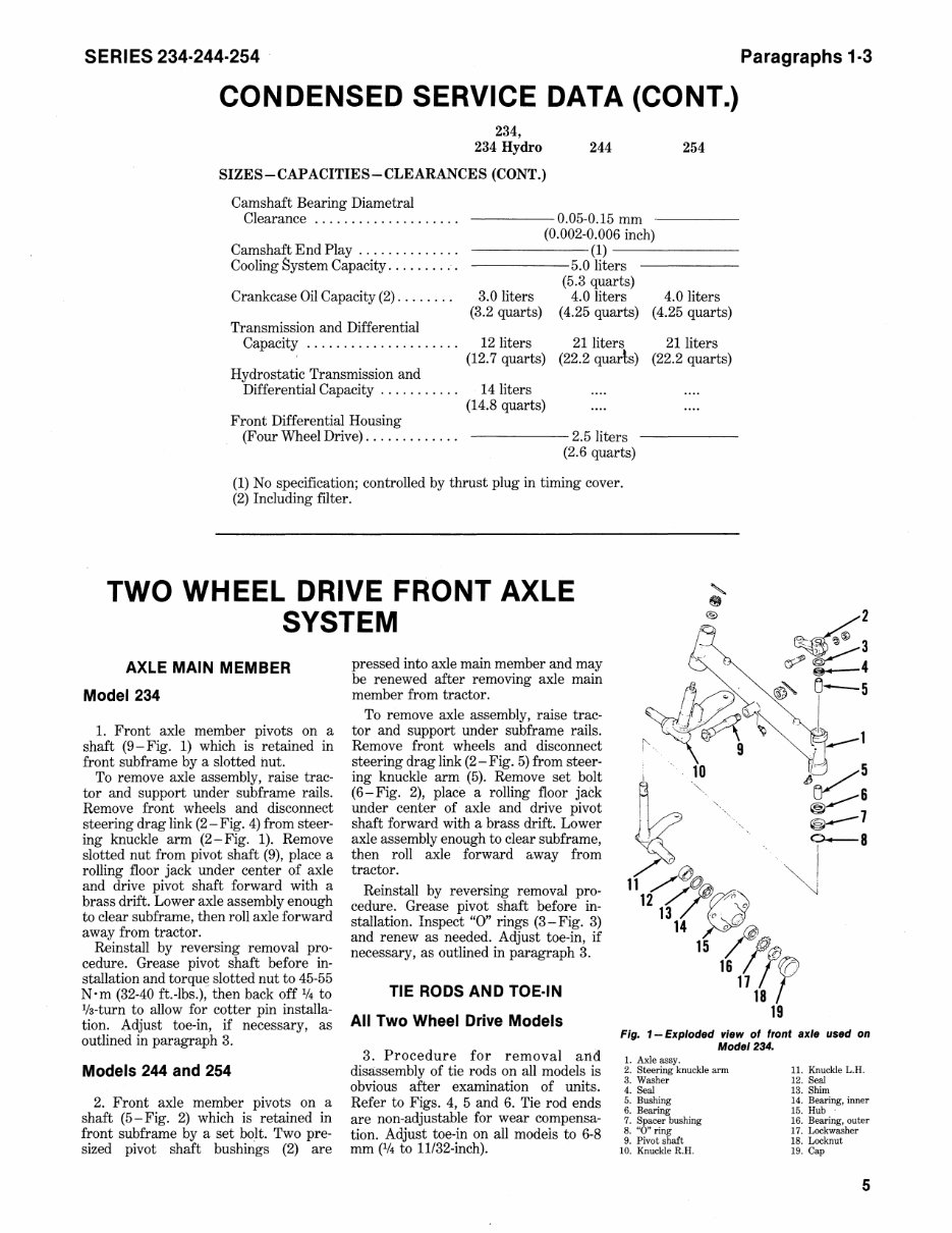 IH International Harvester 234, Hydro 234, 244, 254 Tractor Service & Repair Workshop Manual preview img 6