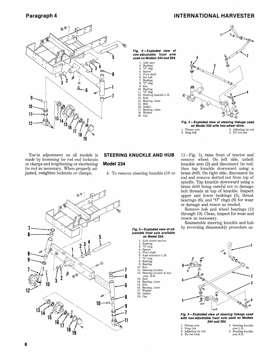 IH International Harvester 234, Hydro 234, 244, 254 Tractor Service & Repair Workshop Manual preview img 7
