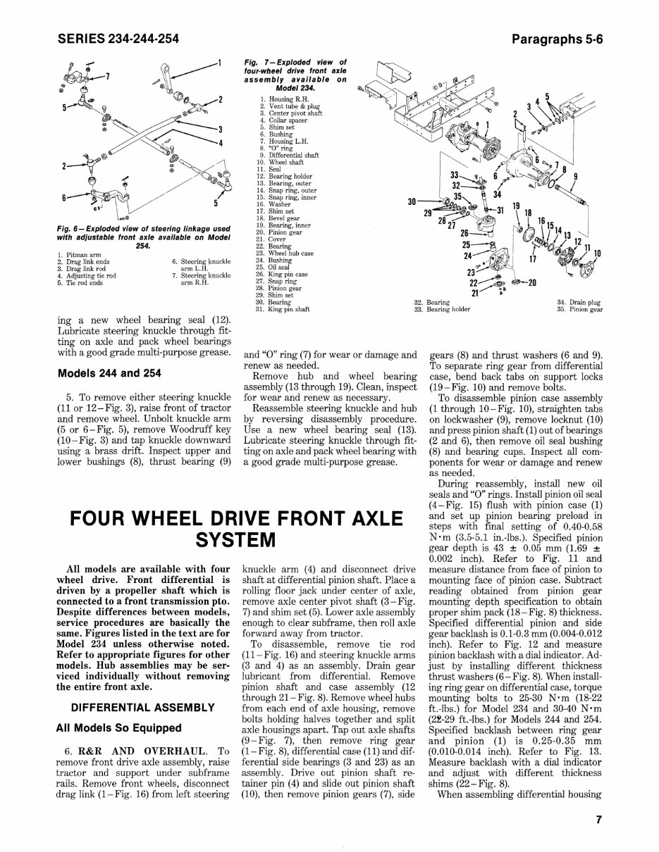 IH International Harvester 234, Hydro 234, 244, 254 Tractor Service & Repair Workshop Manual preview img 8