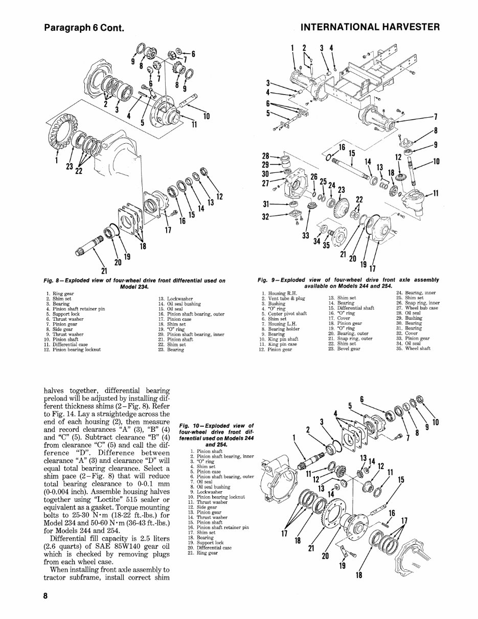 IH International Harvester 234, Hydro 234, 244, 254 Tractor Service & Repair Workshop Manual preview img 9