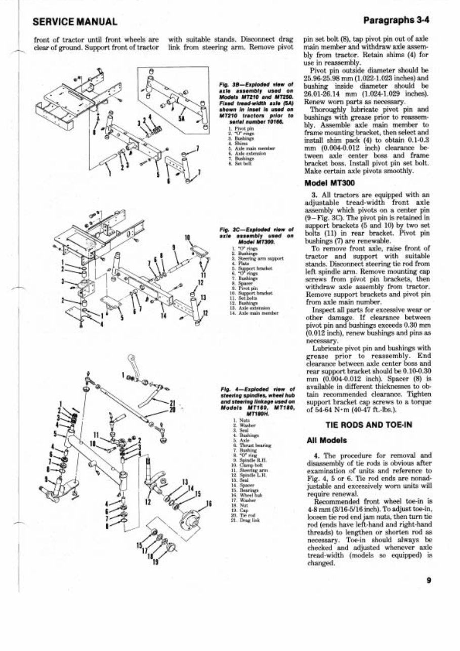 Mitsubishi MT Tractors (MT160/MT180/MT210/MT250/MT300) OEM Service & Repair Manual preview img 8