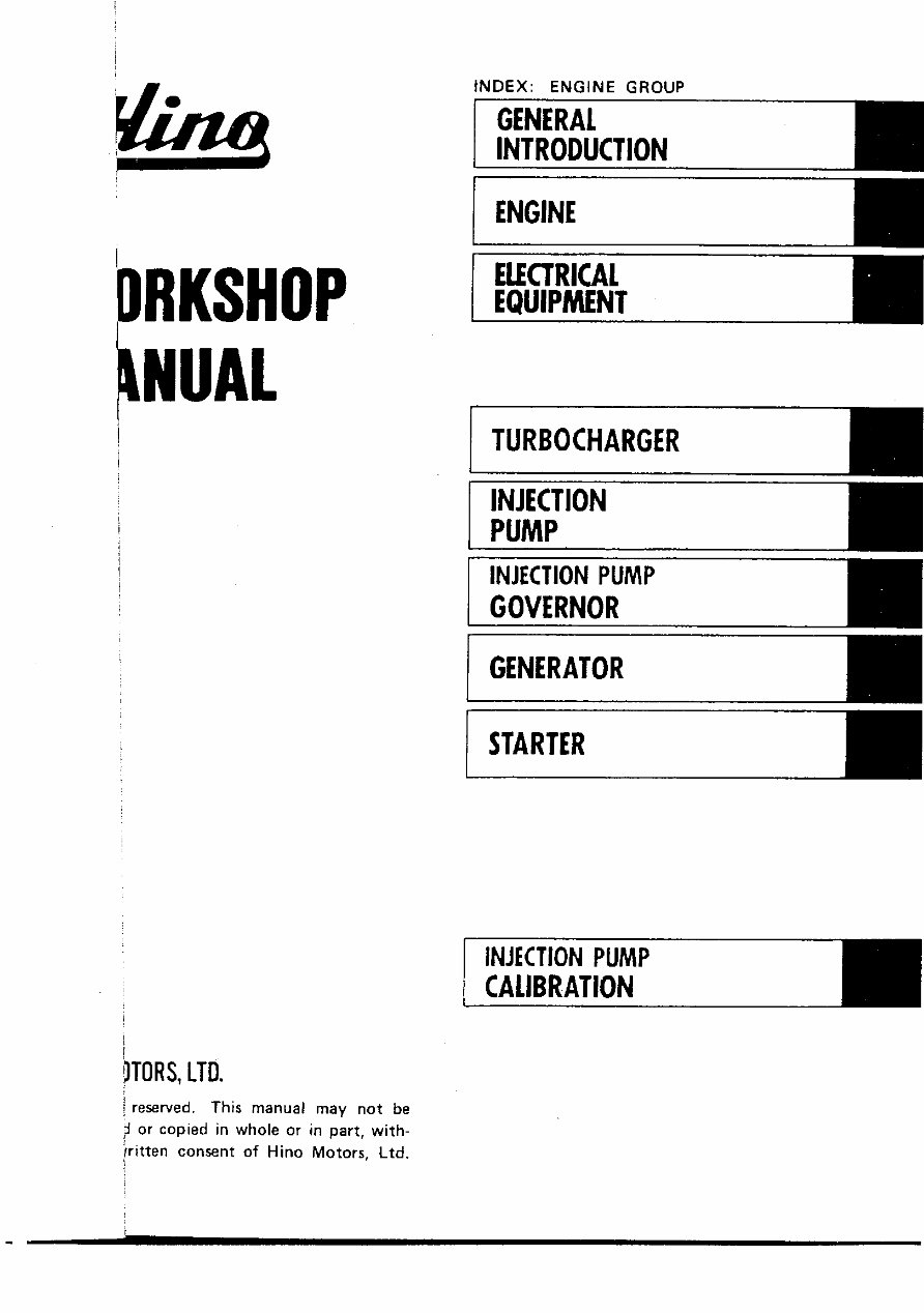 HINO W04D W04C-TI W04C-T Diesel Engine Workshop Manual preview img 5
