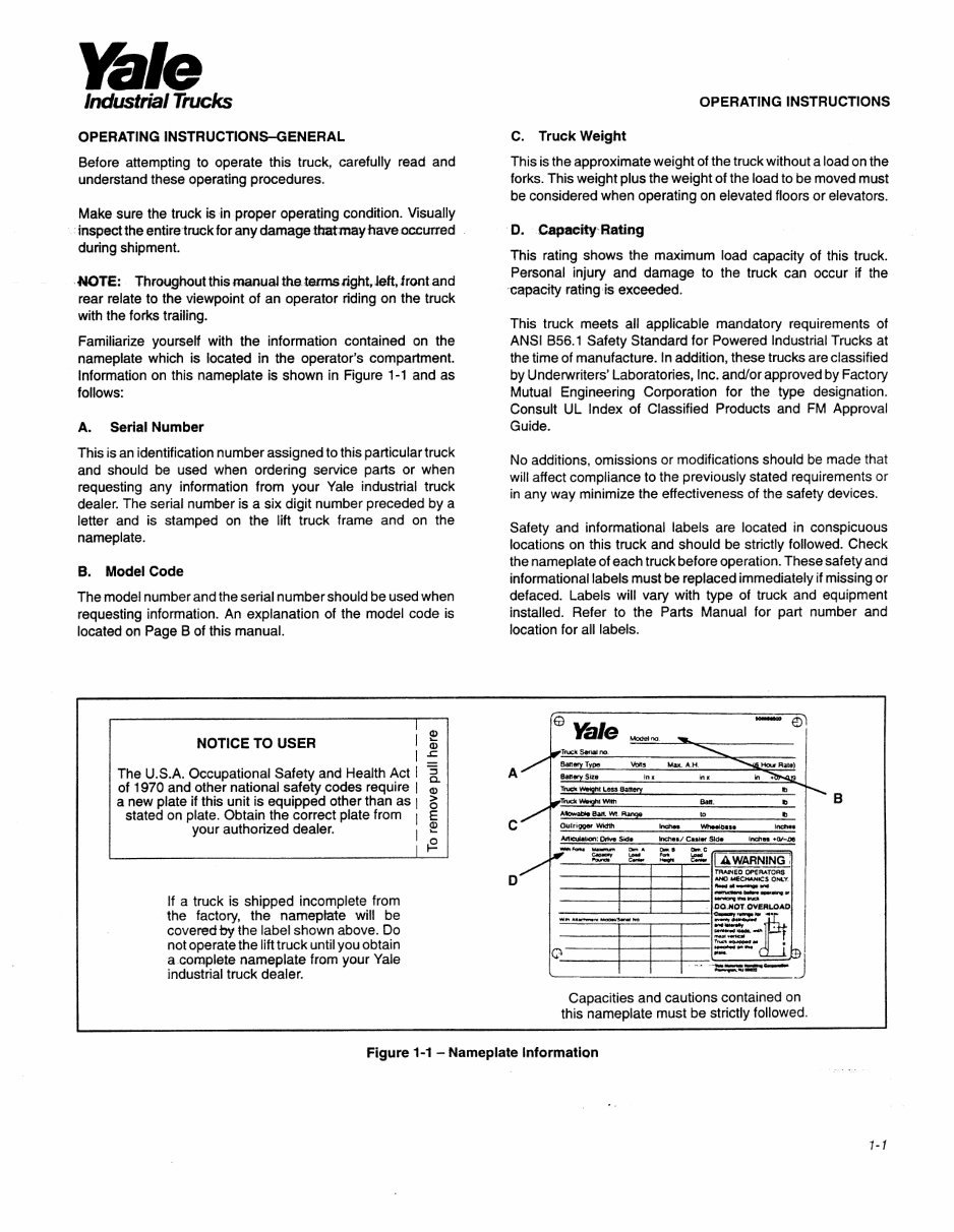 Yale (B815) NDR 030 AD, NR 035 AD, NR 040AD, NR 045 AD, NS 040 AE, NS 050 AE Lift Truck Parts Manual preview img 9