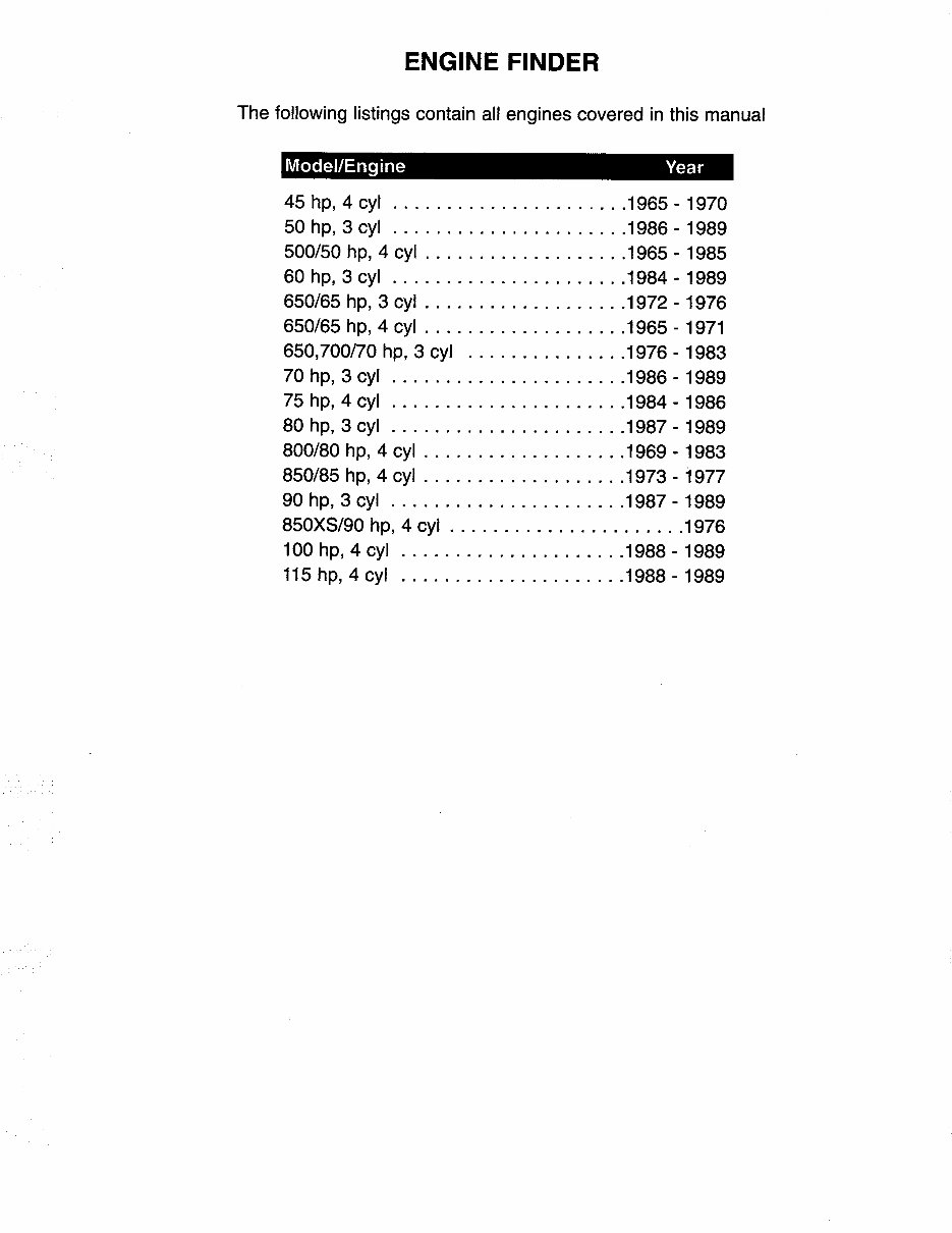 1985-1989 Mercury Mariner 60HP 3-Cylinder Outboard OEM Service & Repair Manual preview img 1