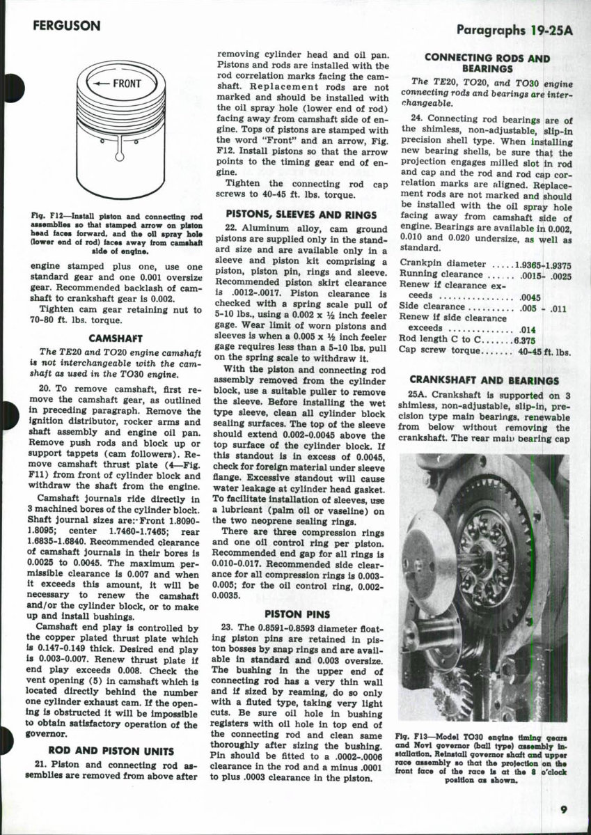 Ferguson TO30 Tractor Workshop Service Manual for Repair preview img 8