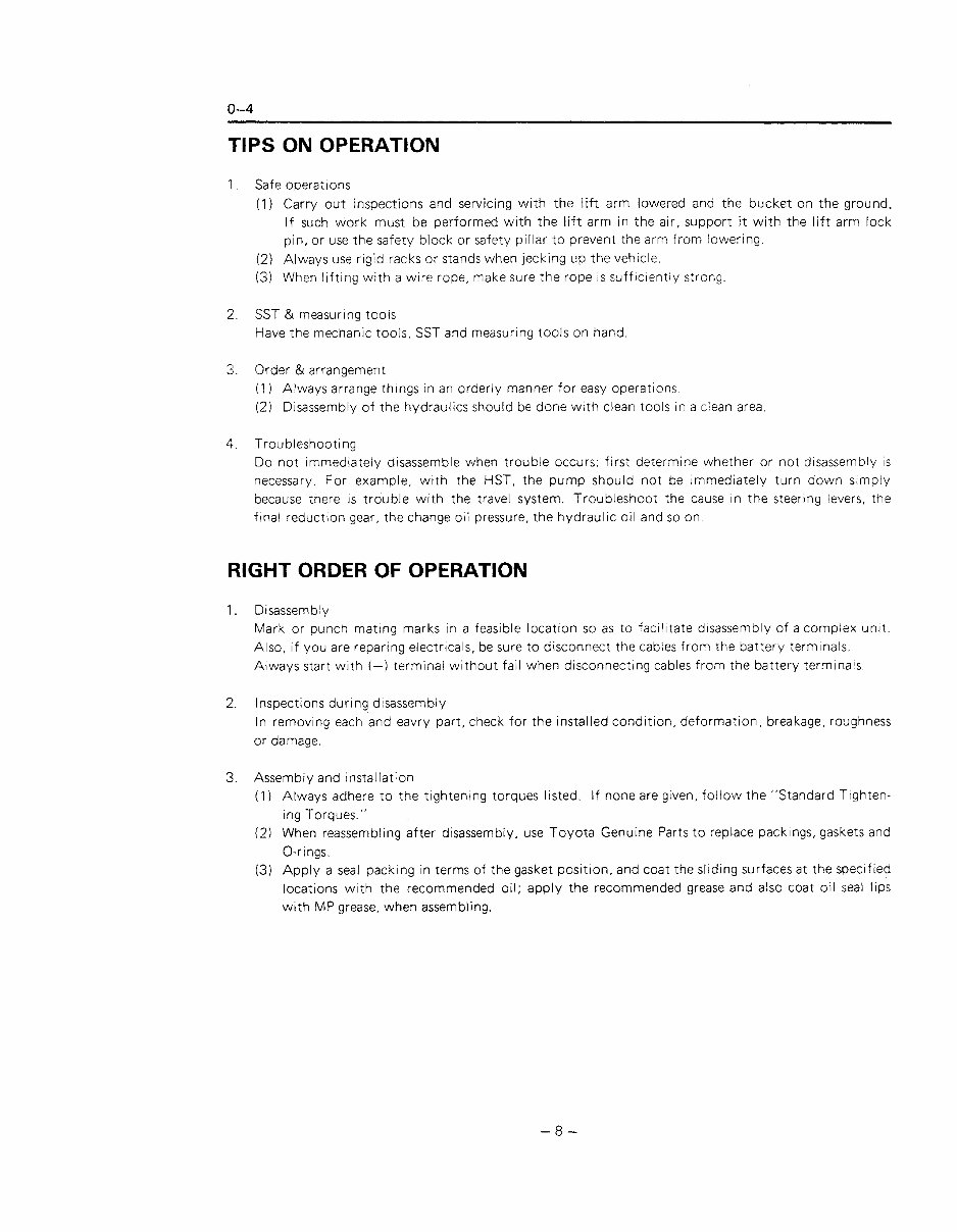 Toyota 2SDK6 Skid Steer Loader Workshop Service Manual preview img 8