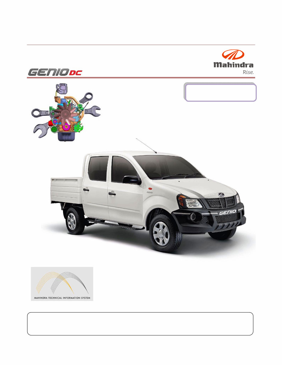 2011-2016 Mahindra Genio Service & Repair Manual preview img 1
