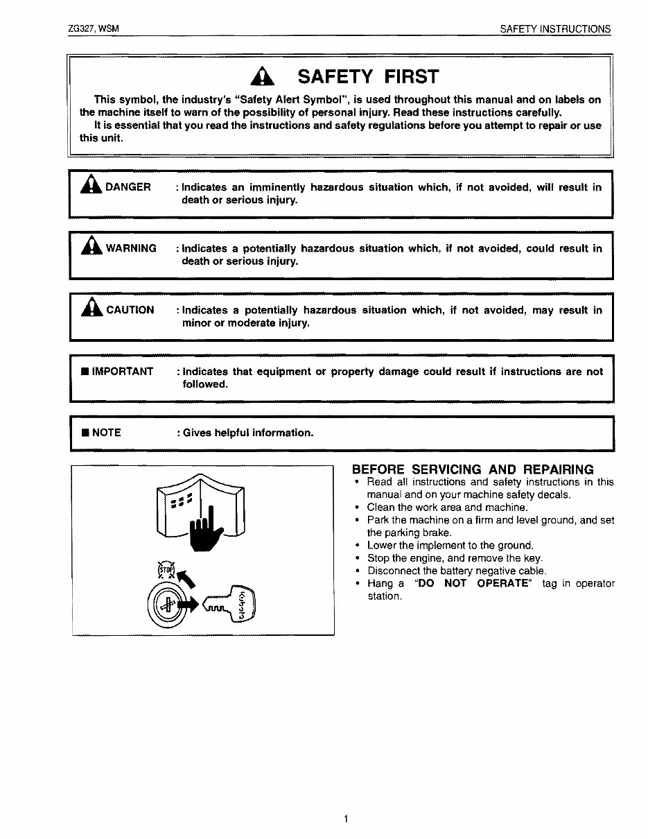 Kubota ZG327 Zero Turn Mower Service Repair Workshop Manual preview img 1