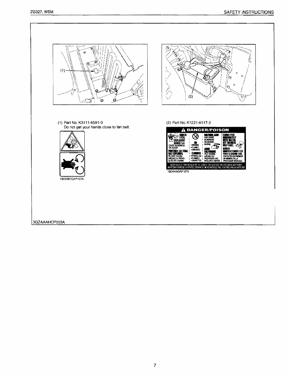 Kubota ZG327 Zero Turn Mower Service Repair Workshop Manual preview img 7