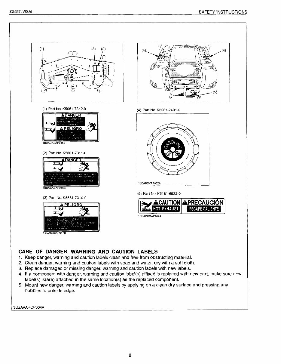 Kubota ZG327 Zero Turn Mower Service Repair Workshop Manual preview img 8