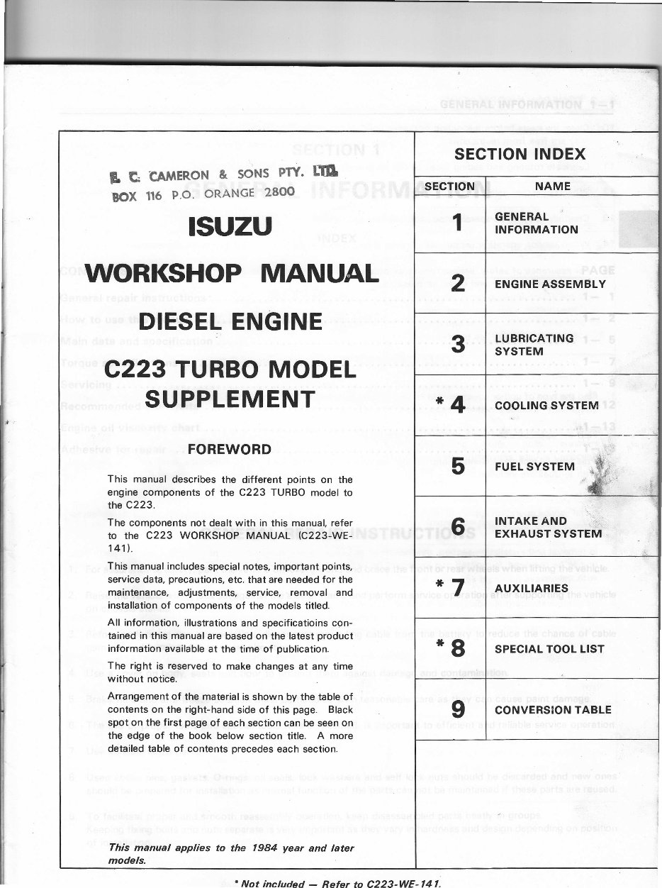 1981-1993 Chevrolet LUV Service & Repair Manual preview img 2