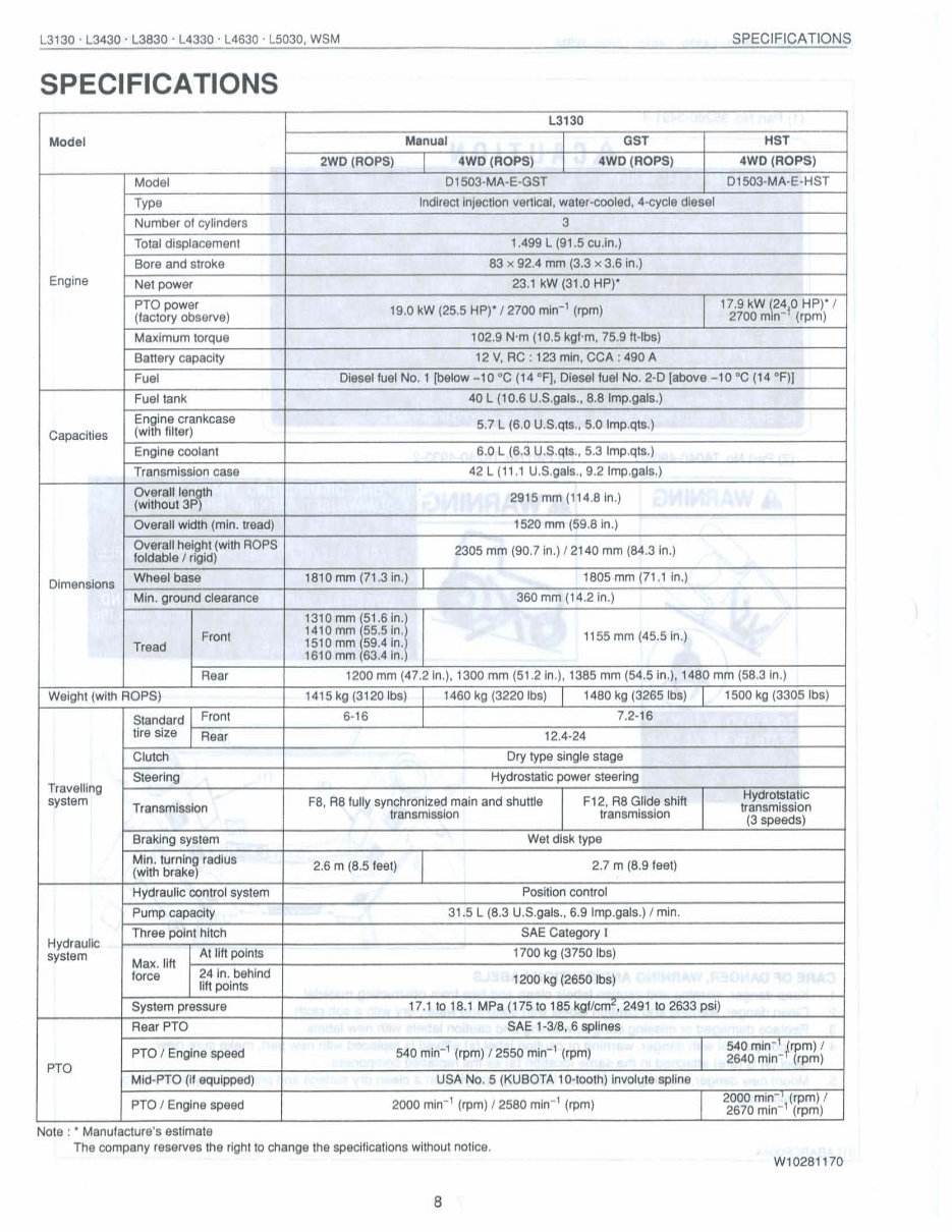 Kubota L3830 Tractor Workshop Service Manual for Repair preview img 10