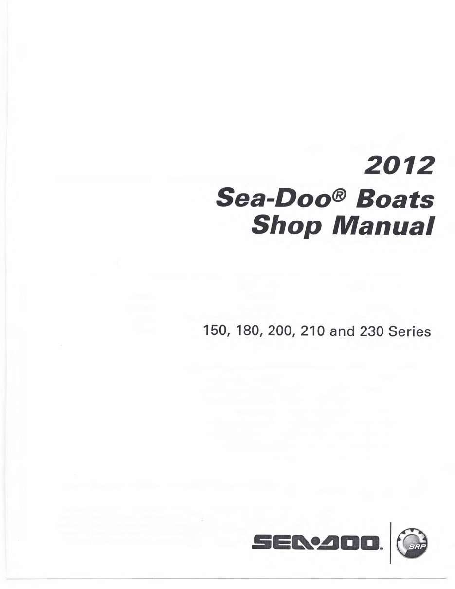 2012 Seadoo Boats Service & Repair Manual preview img 2