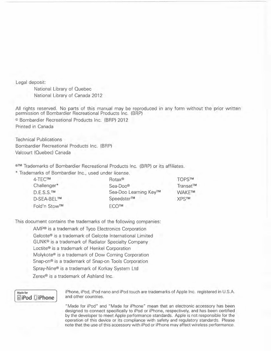 2012 Seadoo Boats Service & Repair Manual preview img 3