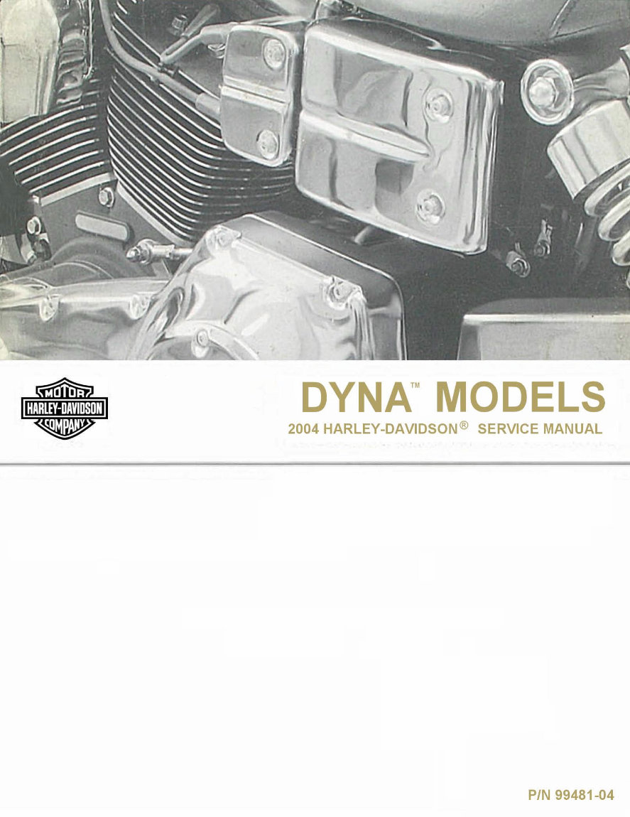 2004 Harley Davidson Dyna FXDWG Wide Glide Factory Service & Work Shop Manual preview img 1