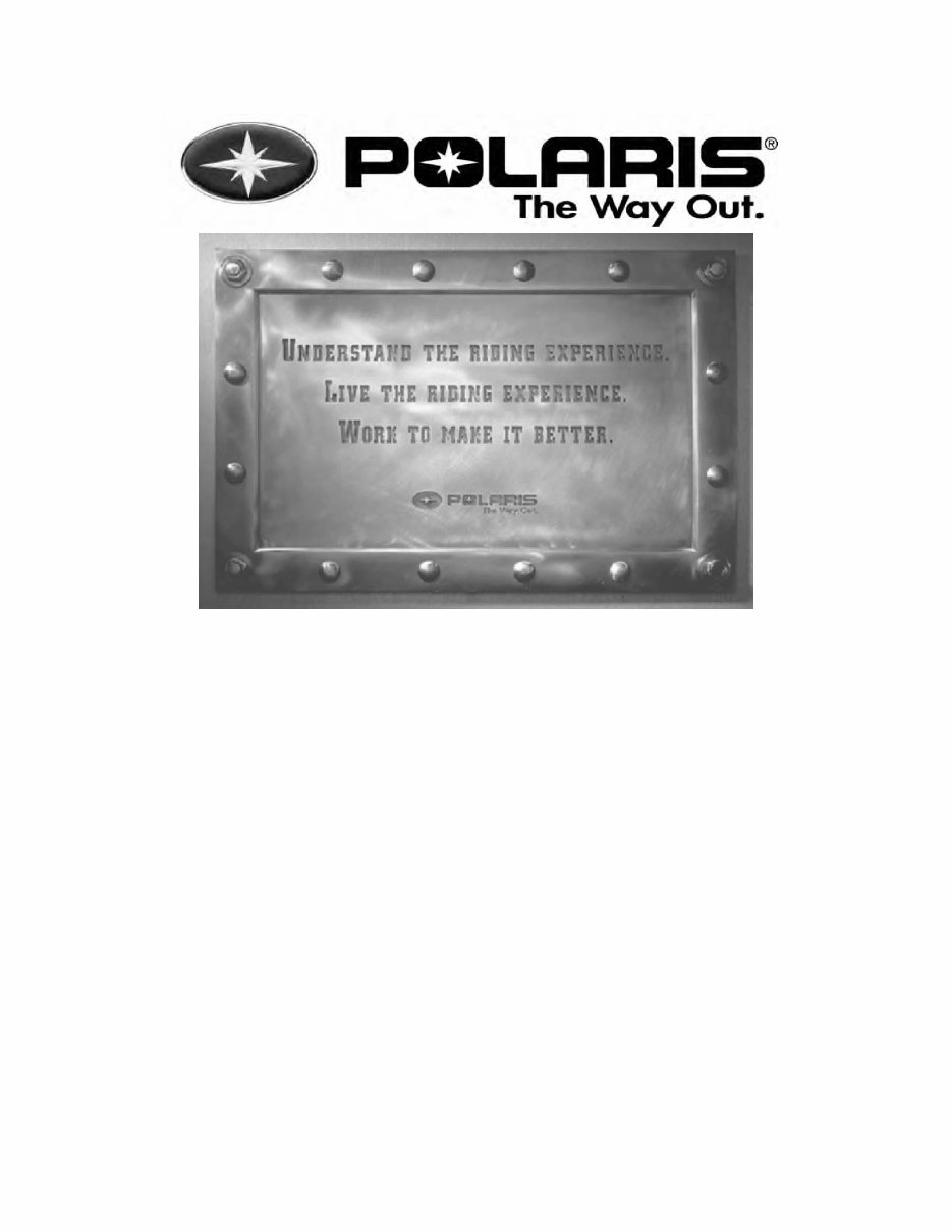 2003 Polaris 600 Classic Factory Service & Work Shop Manual preview img 2