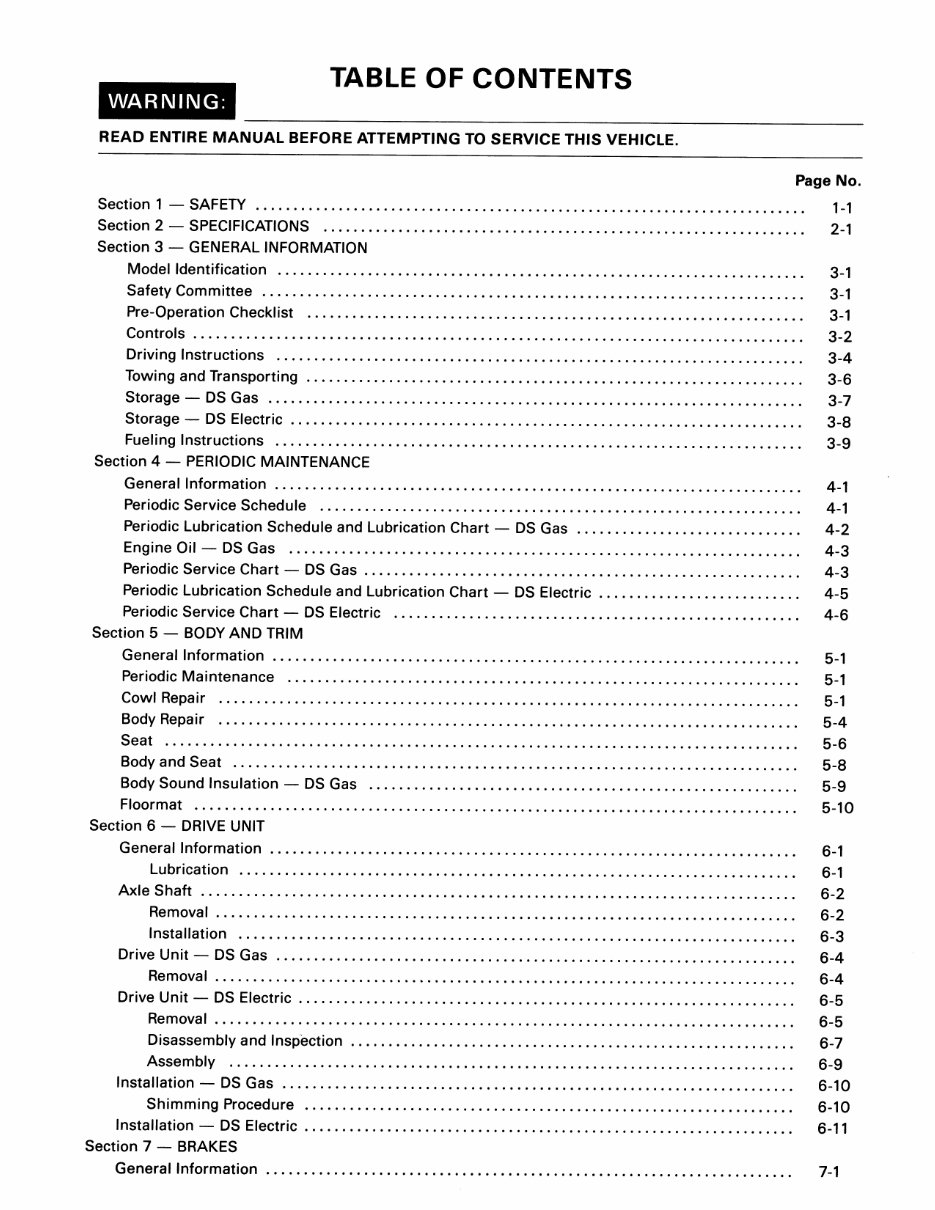 1992 Club Car DS Gasoline And Electric Vehicle Repair preview img 5
