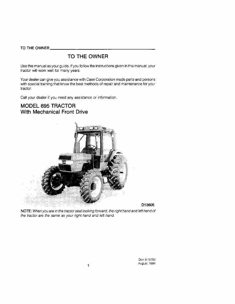 CASE IH 595 695 Tractor Operators Manual preview img 3