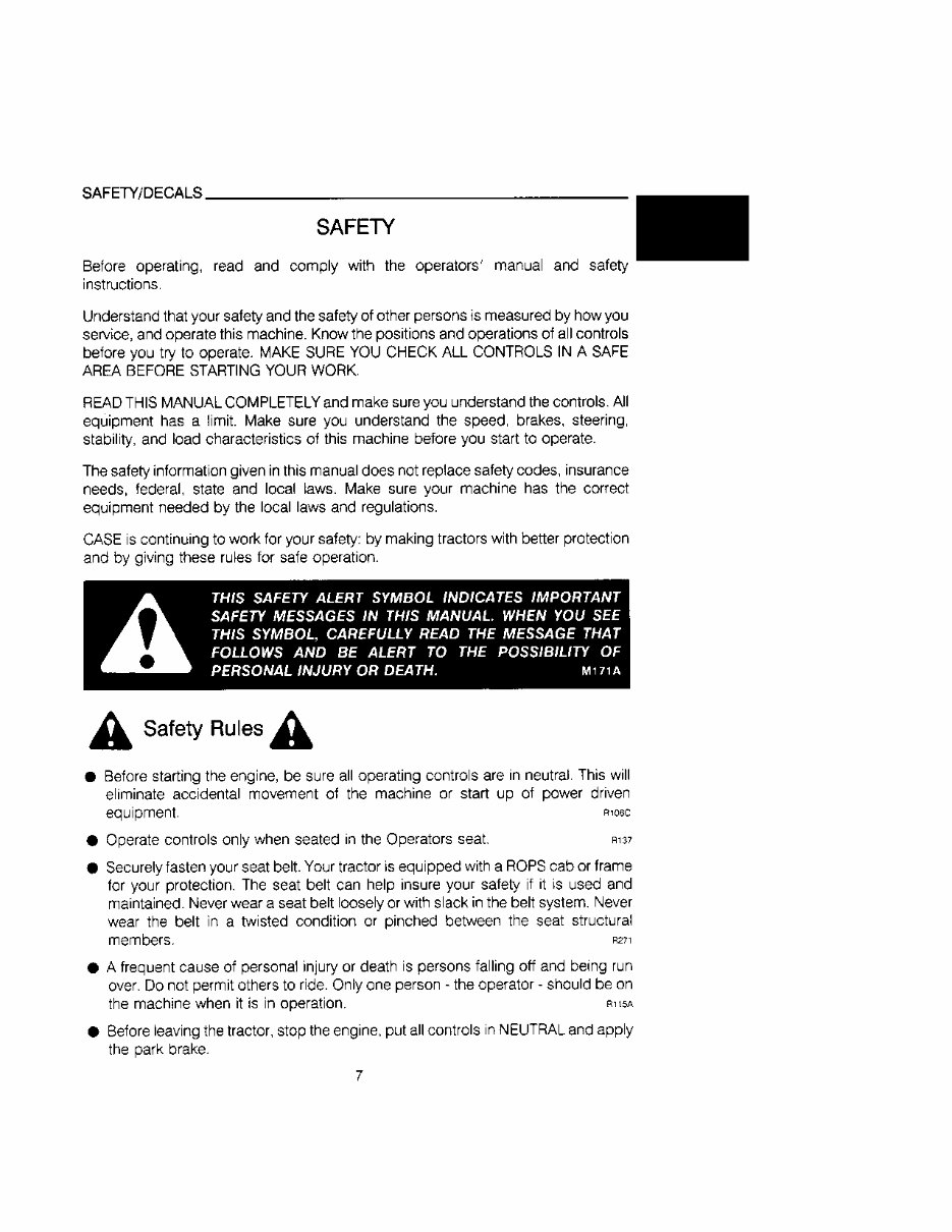CASE IH 595 695 Tractor Operators Manual preview img 9
