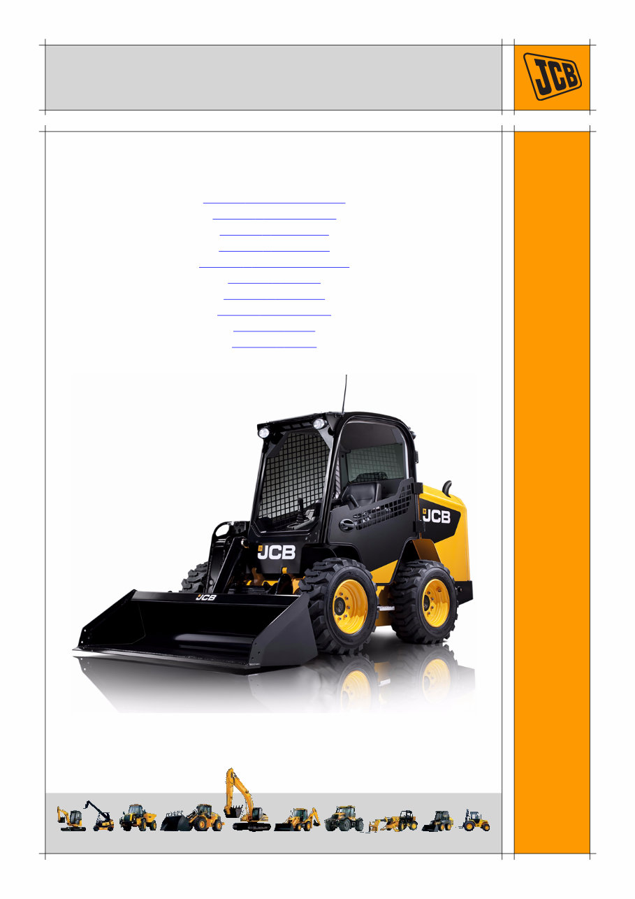 JCB 225/225T/260/260T/280/300/300T/320T/330 Skid Steer Loaders OEM Service & Repair Manual preview img 1