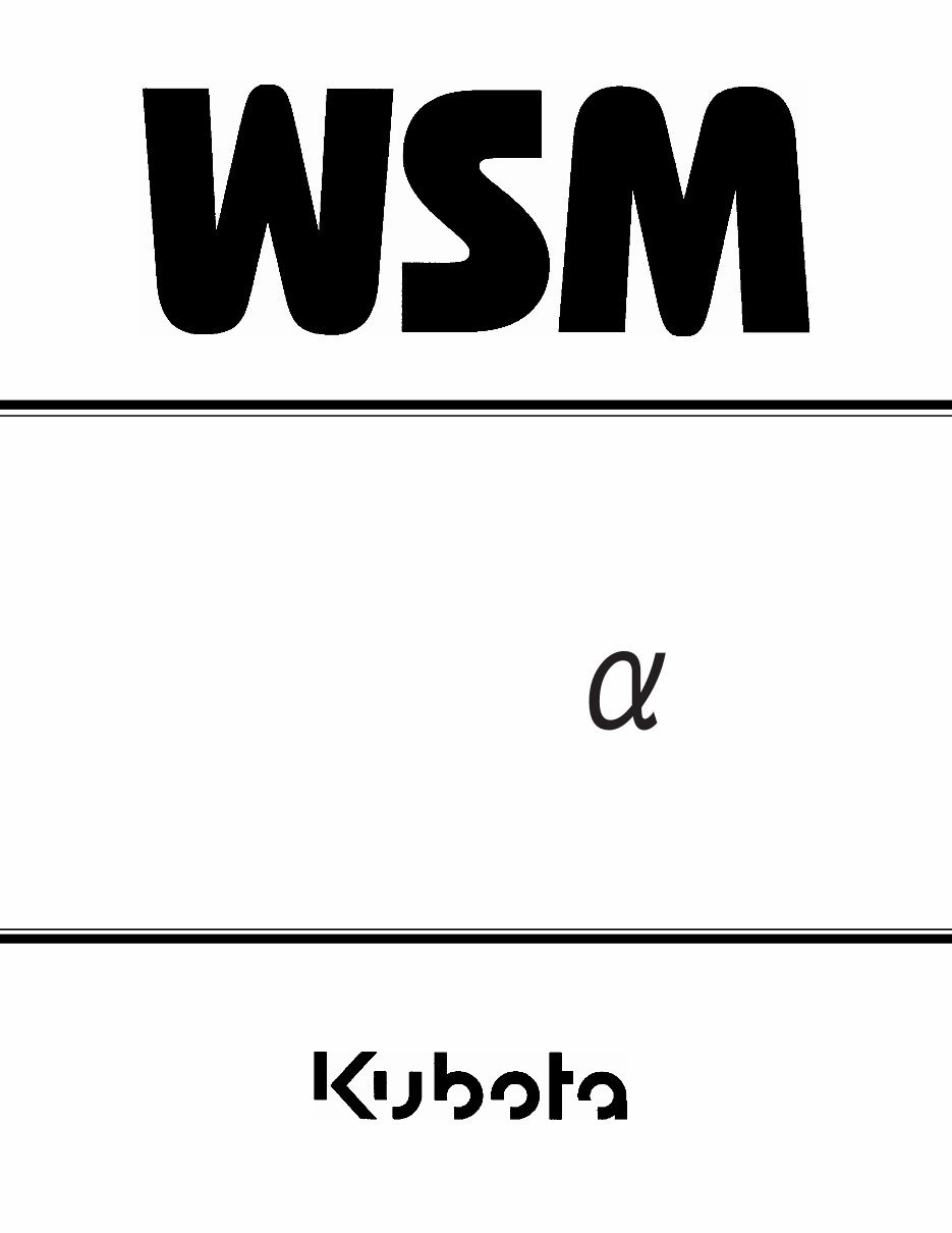 Kubota U17-3α, U17-3, U17 Mini Excavator Service & Repair Manual preview img 1