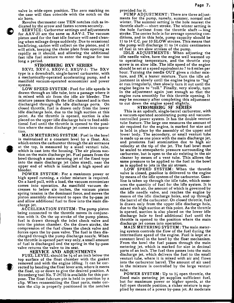 Stromberg Zenith Carburetor Service & Repair Manual (Training Service Manual) preview img 7