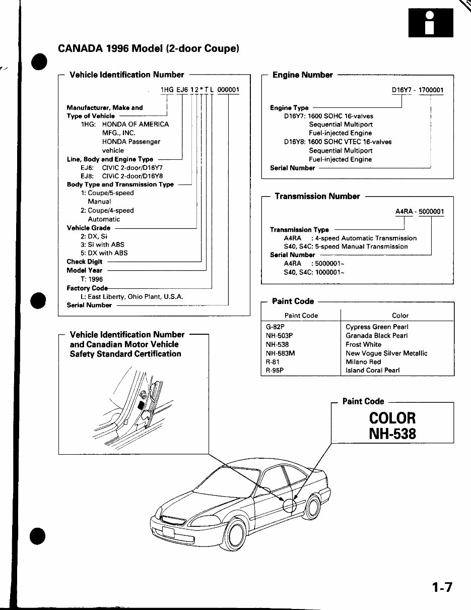 1996-2000 Honda Civic Service & Repair Manual preview img 9