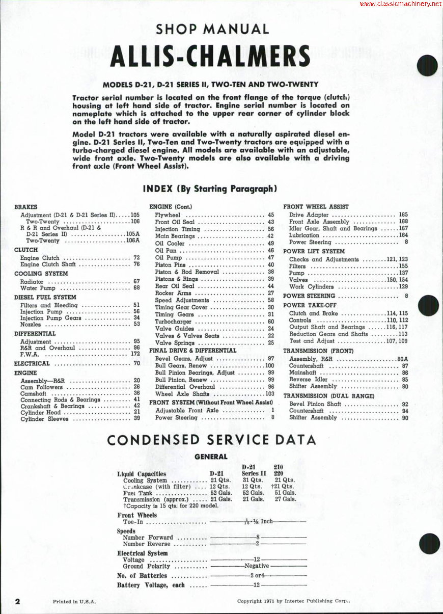 Allis Chalmers G Tractor Shop Service Repair & OPERATOR Owner Manual & IMPLEMENTS Parts -4- Manuals - preview img 1