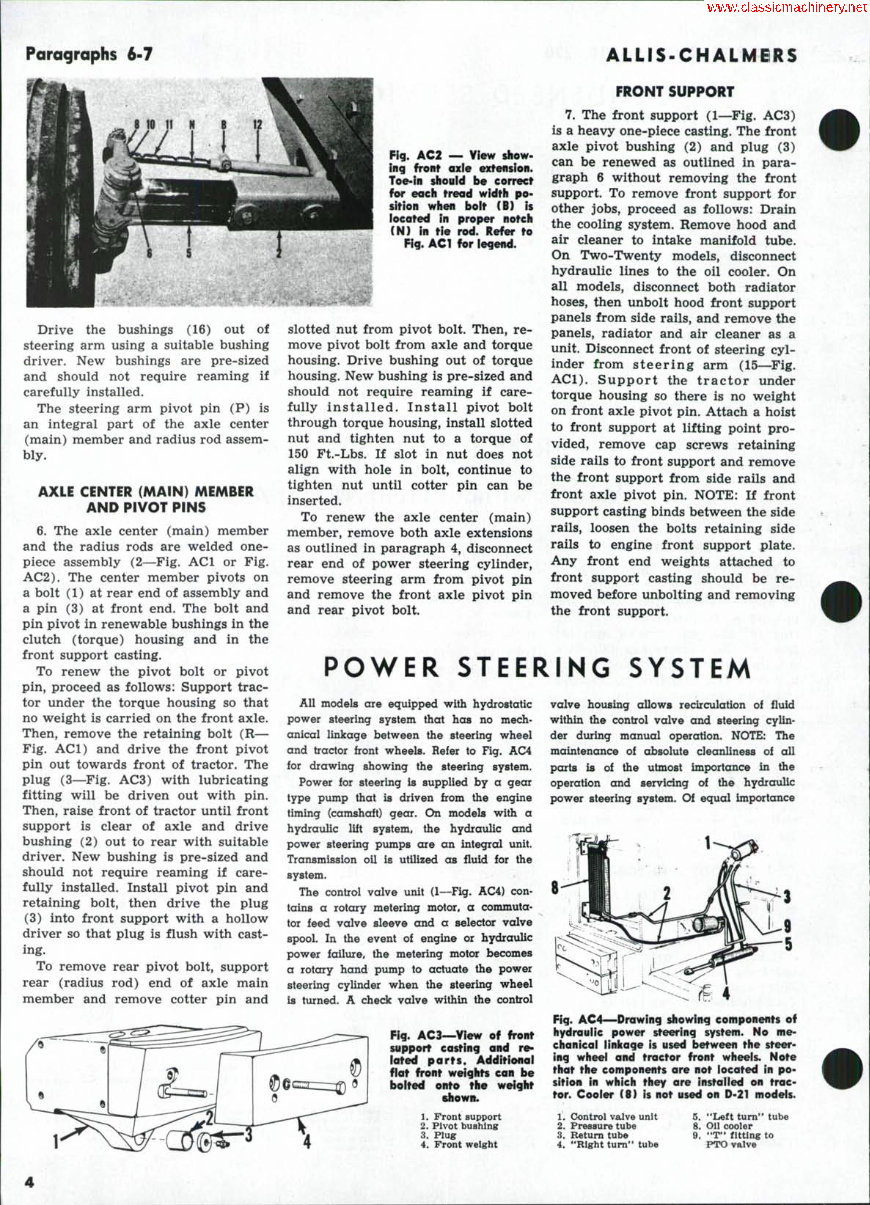 Allis Chalmers G Tractor Shop Service Repair & OPERATOR Owner Manual & IMPLEMENTS Parts -4- Manuals - preview img 3