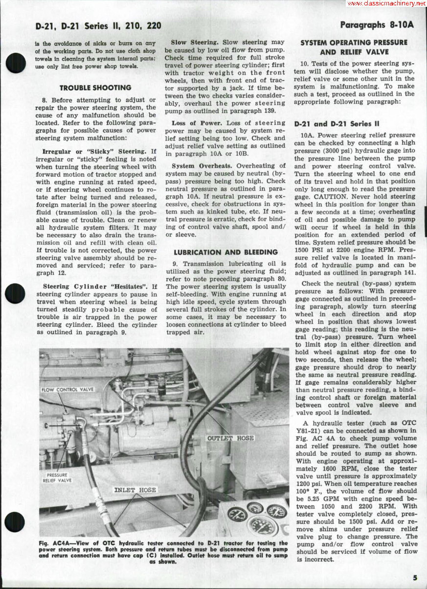 Allis Chalmers G Tractor Shop Service Repair & OPERATOR Owner Manual & IMPLEMENTS Parts -4- Manuals - preview img 4