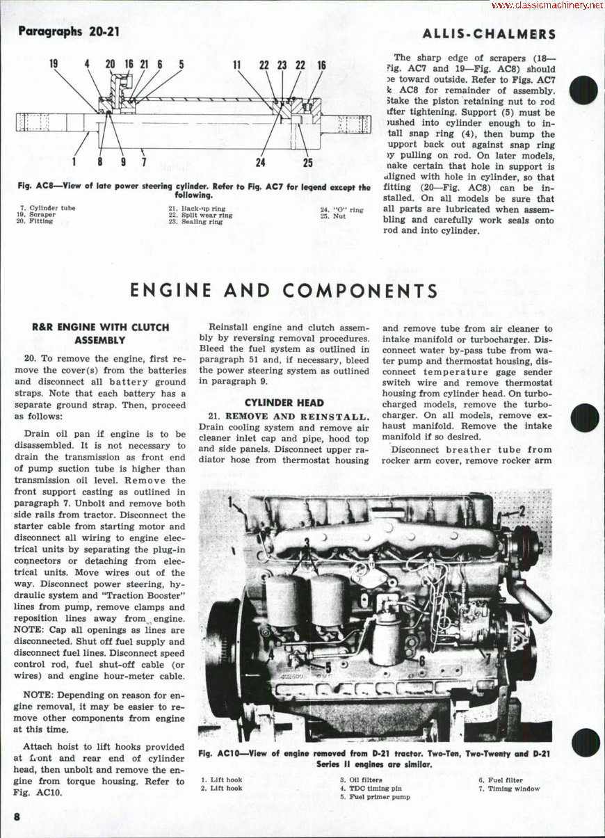 Allis Chalmers G Tractor Shop Service Repair & OPERATOR Owner Manual & IMPLEMENTS Parts -4- Manuals - preview img 7
