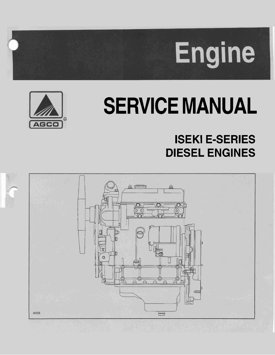 Iseki E series diesel engine service manual AGCO preview img 1