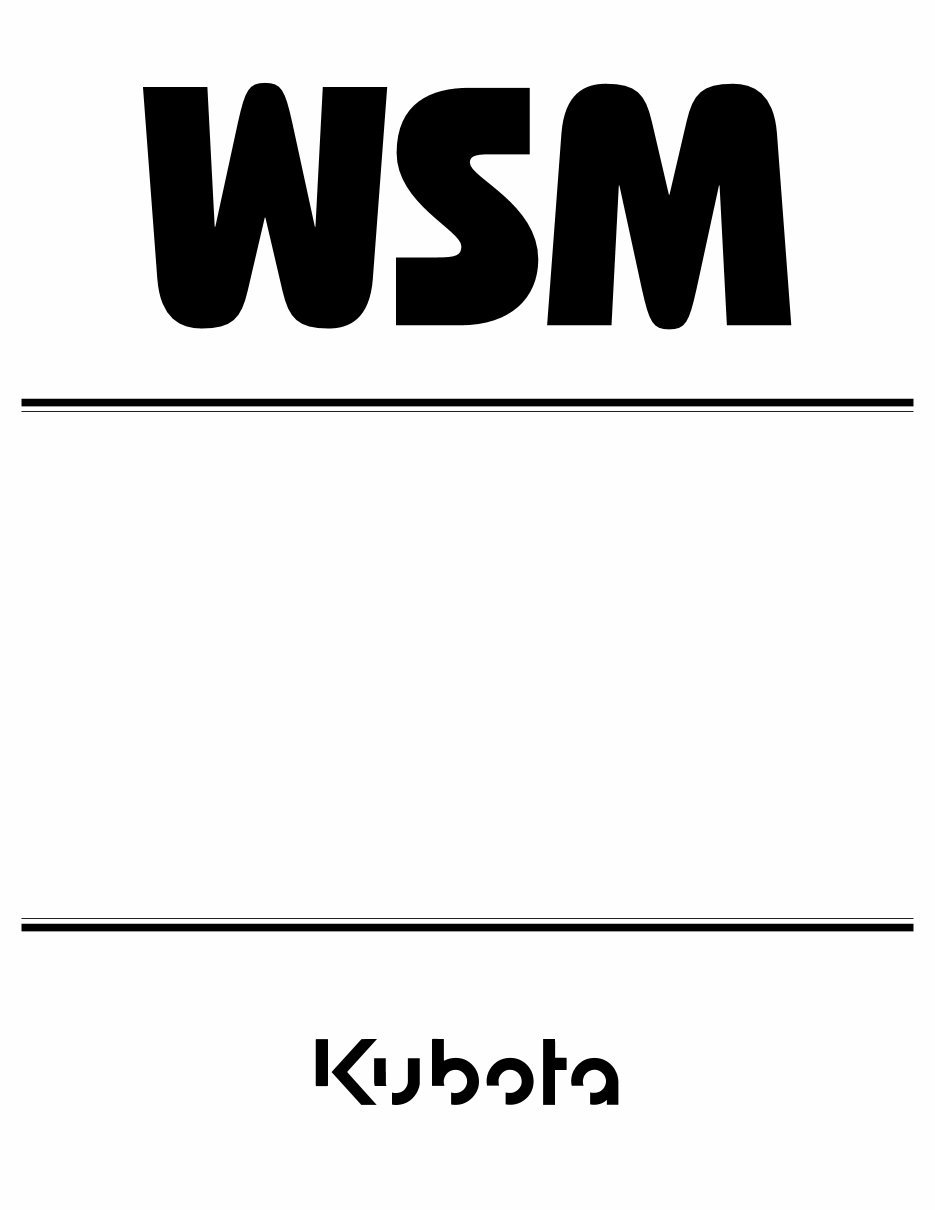 KUBOTA F1900 F1900E Tractor Service Manual preview img 1